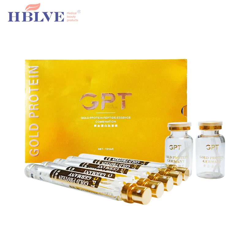 Newest No Needle Gold Protein Peptide Line Carving Facial Beauty Salon Set Box Facial Thread Lift