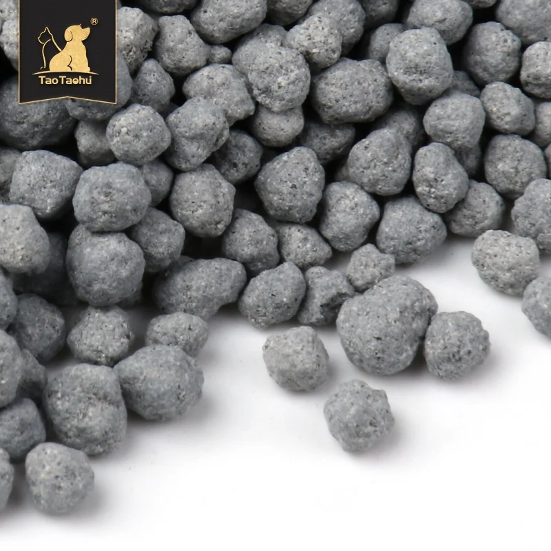 China OEM Factory Hot Sale Bulk Ball Shape Dust Free Strong Clumping Bentonite activated carbon Cat Litter Sand