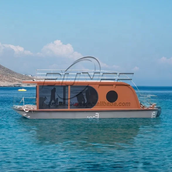 Modern Mobile Home On The Water Pontoon Boathouse Small Floating Homes Tiny House Boat Hot Sale
