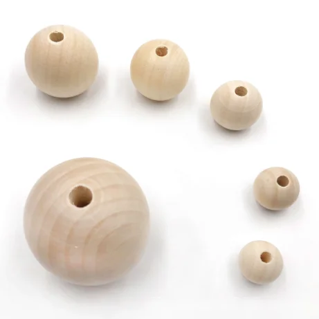 Promotion 10mm wood beads natural round wooden beads for crafts bulk wooden beads