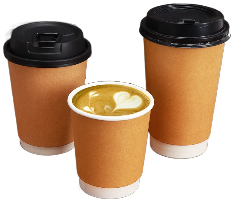 Customized print Double Wall 12 oz Paper Yogurt Drinks Beverages Take away Coffee Cup White Cardboard