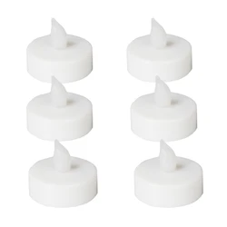 2019 Hot products white plastic led tea light candle set of 6
