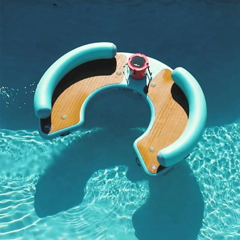 Water floating resort air island inflatable dock platform inflatable dock air lounge