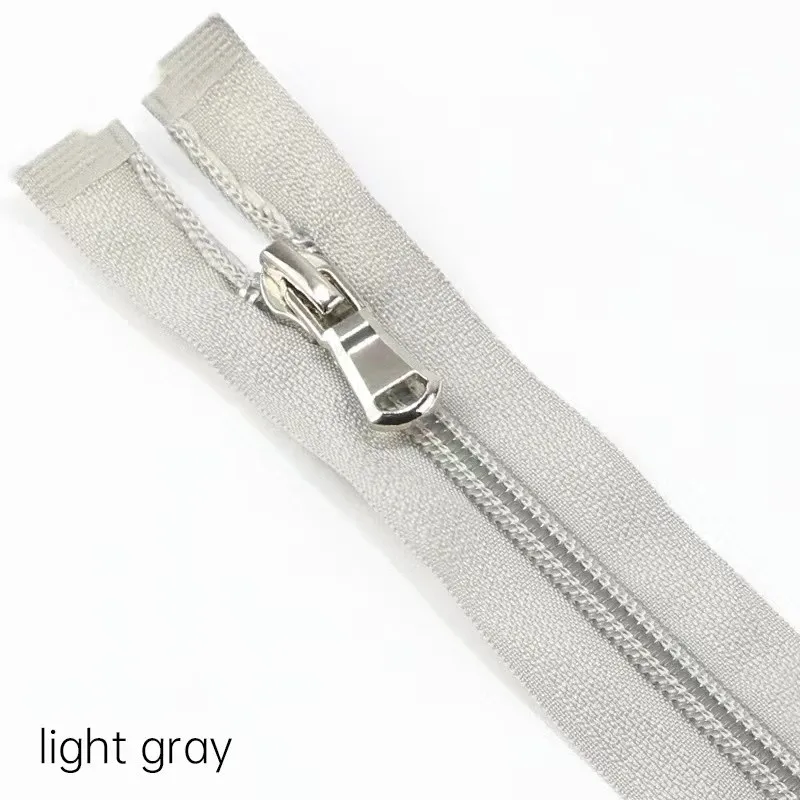 Wholesale Custom 5# Nylon Coil Zipper Long Chain Roll Cierre for Garment/Textile/Bags/Tent