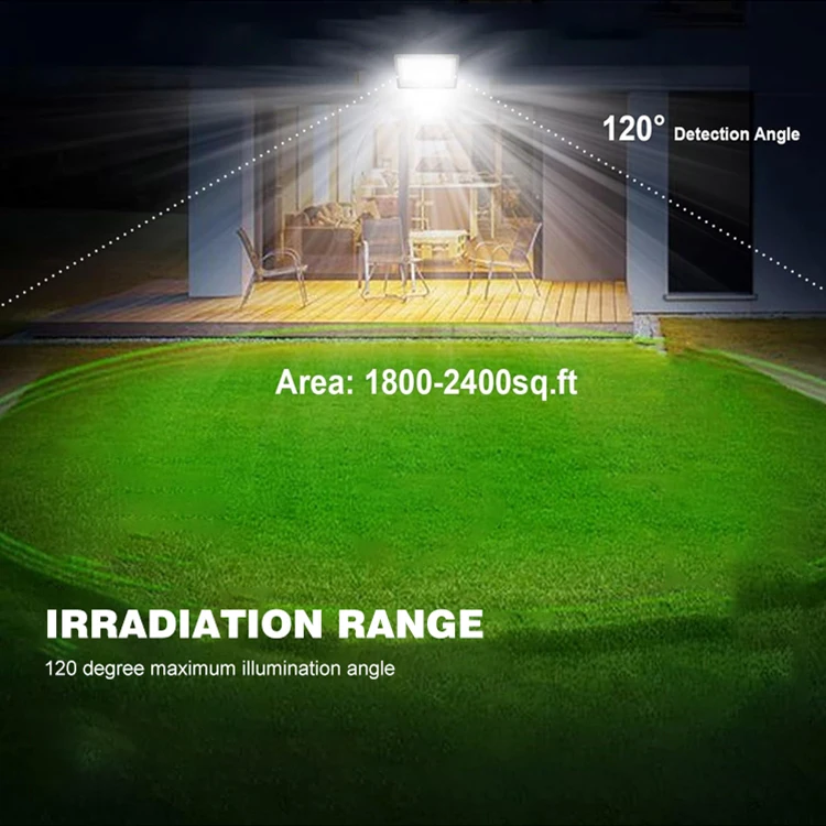 100W200W300W500W800W High brightness Outdoor Waterproof Automatic Charging Solar LED Floodlight