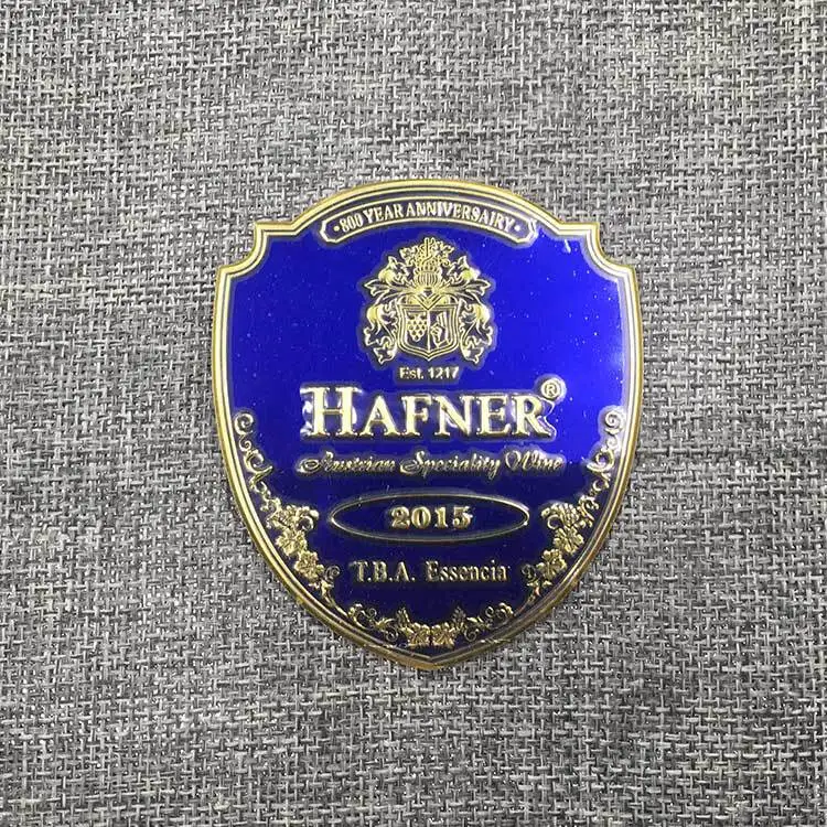 Custom Personality Metal  Bottle Sticker Adhesive Labels Foil Embossed Sticker Wine Label