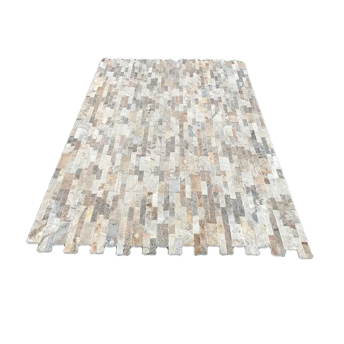 Turkish Natural Stone Beige Travertine Stacked Exterior Culture Stone Wall Panel Ledger Panel