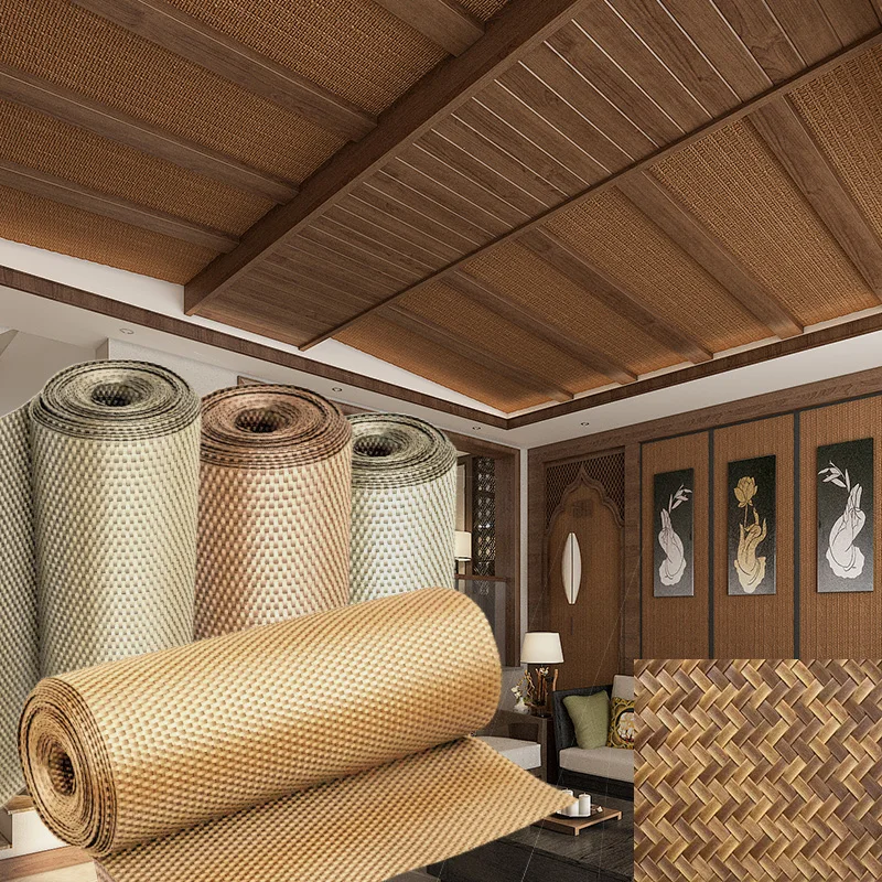 LTR  Wall Ceiling Webbing rattan Decoration Materials weave PE synthetic rattan sheet
