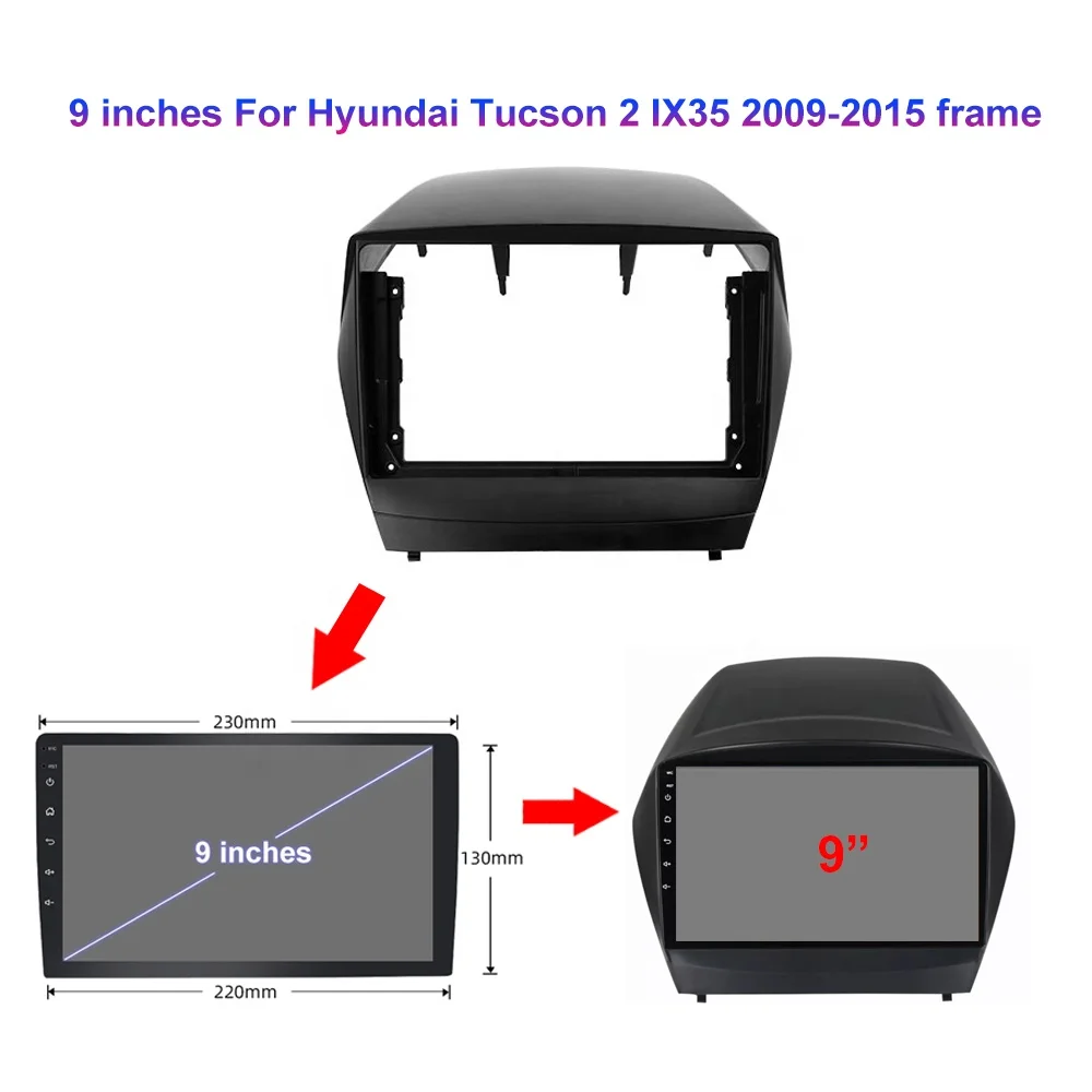 Jmance Android Car 9 Inch Dvd Player For Hyundai Tucson 2 Ix35 2009-2015 Frame With Dsp Rds Carplay Android Auto Radio