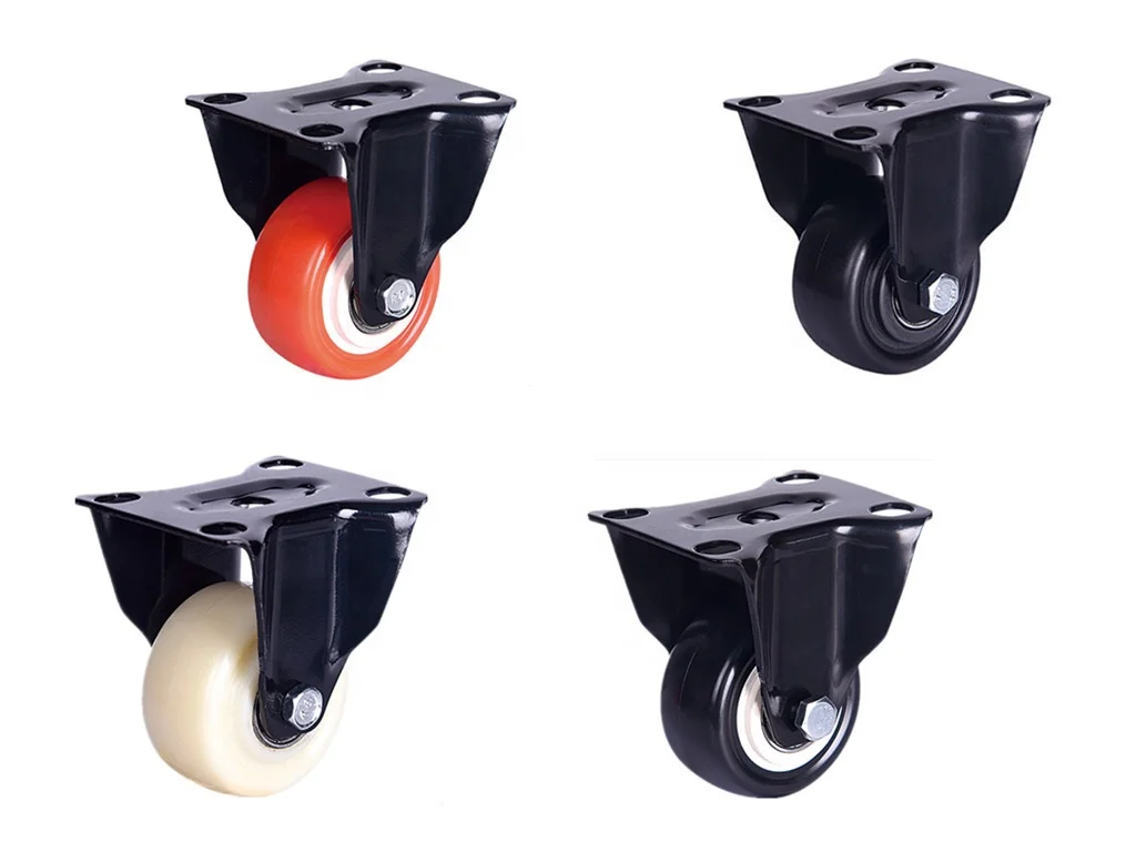Factory direct 50mm castor polyurethane office universal wheel packing machine castor wheel