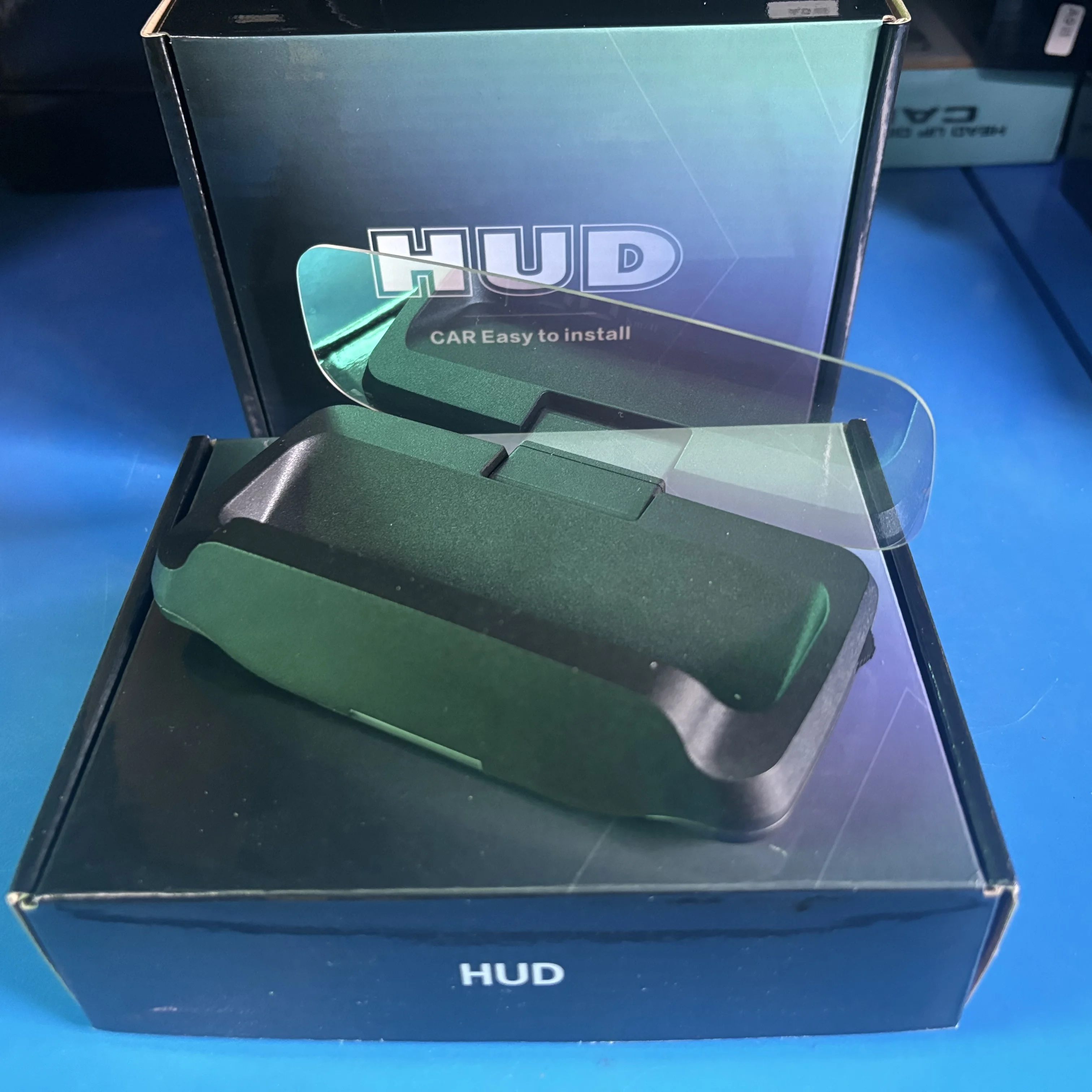 New 100% Car mirror GPS HUD head up display car speed alarm C7 blue LED popular hud display speedometer electronics