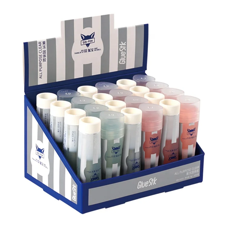 High Viscosity Color Clear Glue Stick Jelly Texture Stationery Glue Sticks for Office, School