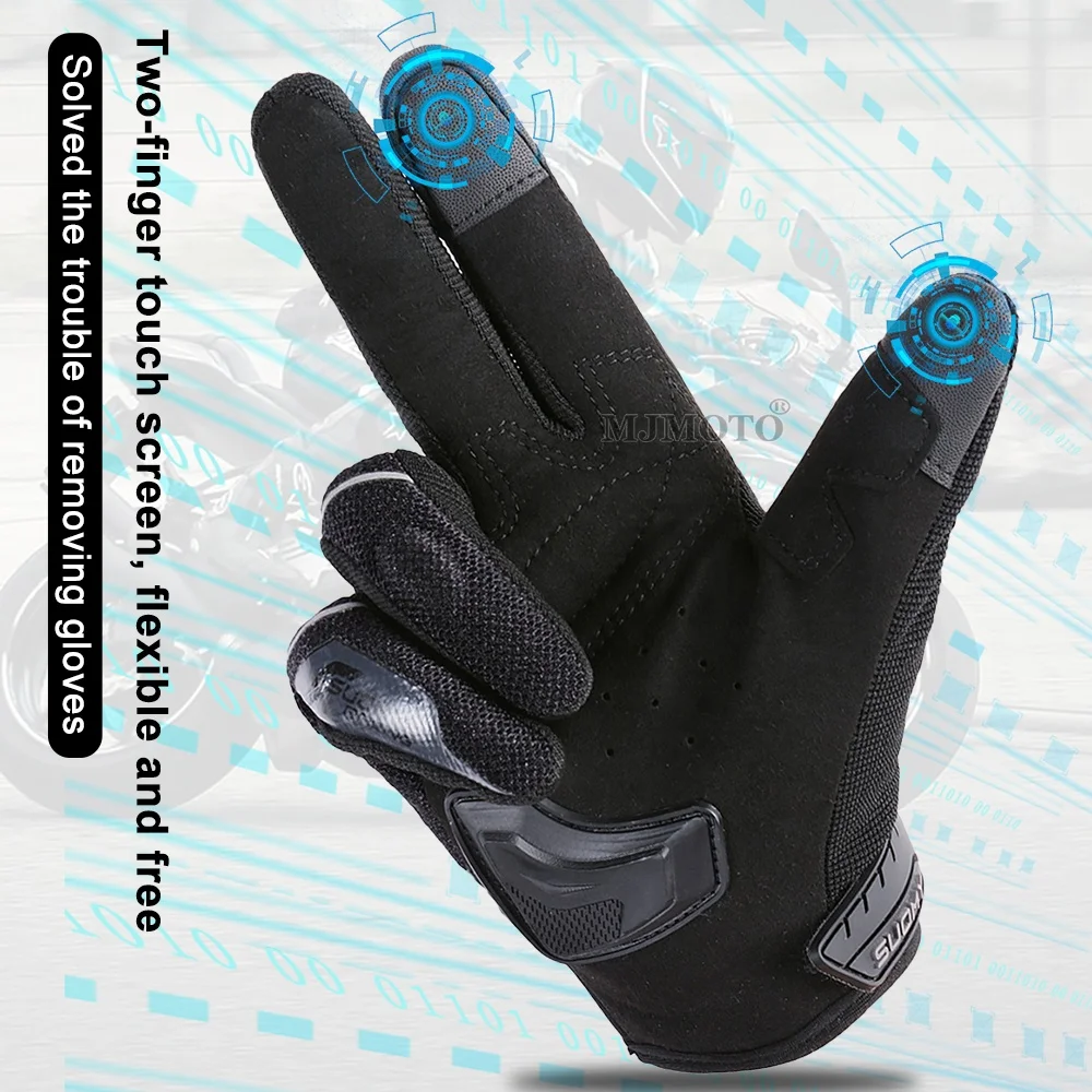 SUOMY Summer Motorcycle Riding Gloves Men Women Motorbike Gloves Breathable Mesh Enduro BMX Biker Motocross Racing Hand Gloves