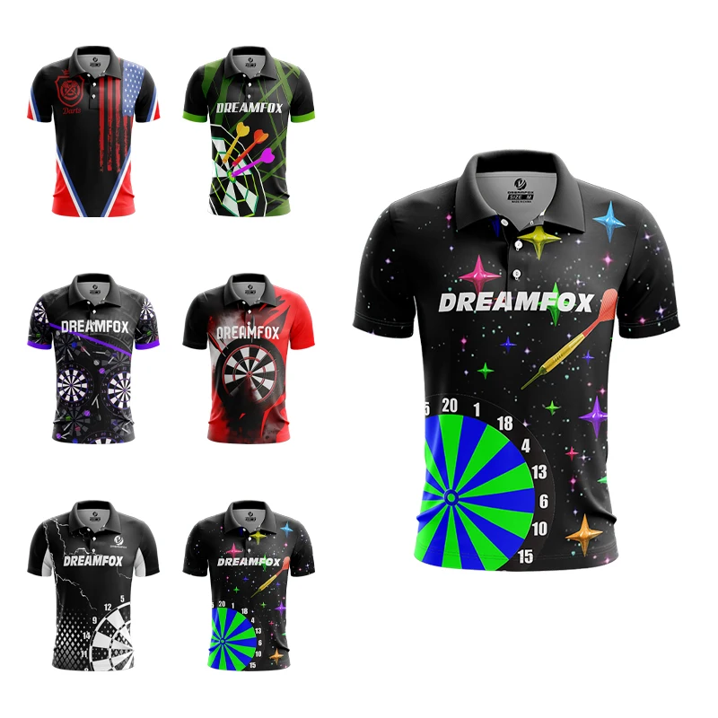 Wholesale Hot Sale Custom Sublimated Training T Shirt Polo Dart Shirts With a Pocket