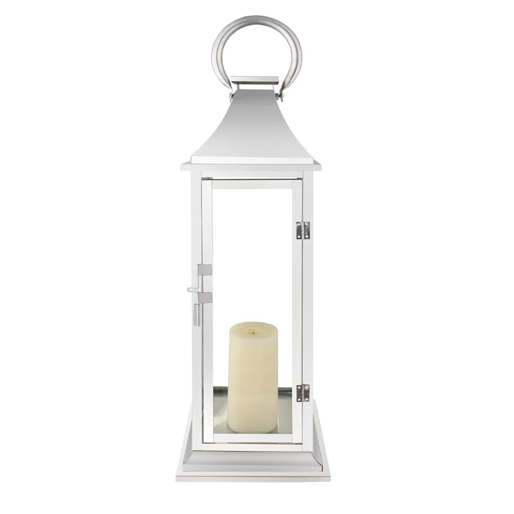 Stainless Steel Candle Holder Lantern  Silver Metal lanterns