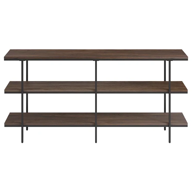 Modern Home Furniture Living Room Hallway Entry Porch MDF Wooden Console Table with 3 Tier Storage Shelf