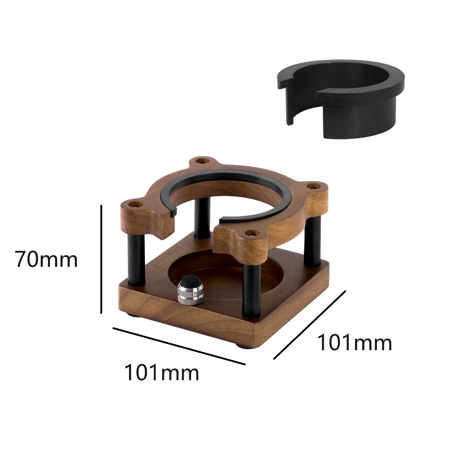 51mm/53mm/58mm Coffee Filter Holder Tamper Stand Solid Wood Espresso Distributor Mat Base Rack Barista tool