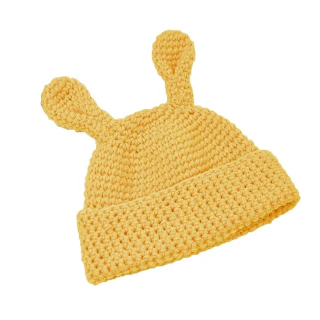 2024 Handmade Sweet Cute Rabbit Ears Knitted Hat All Warm Knitted Hat Jstock Supply of Japan and South Korea Sports Accessories