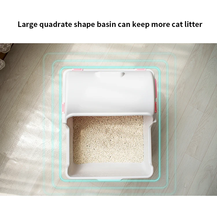 Best Selling Wholesale Factory Manufacture Pet Products Plastic Pet grooming Big Size foldable  cat litter box