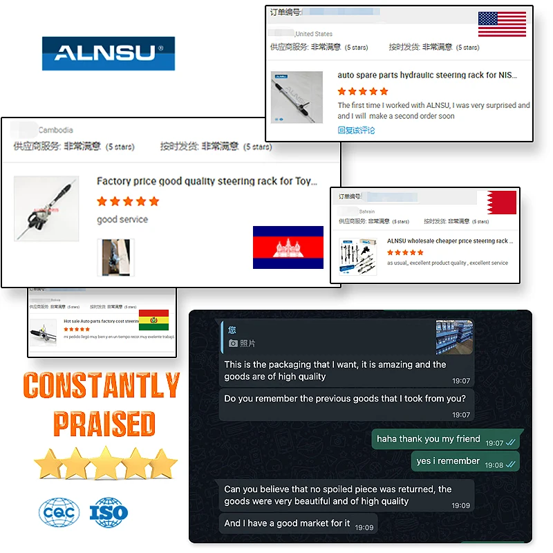 ALNSU Auto part wholesale price steering rack for TOYOTA COROLLA NZE124 ZZE124 40120-20830