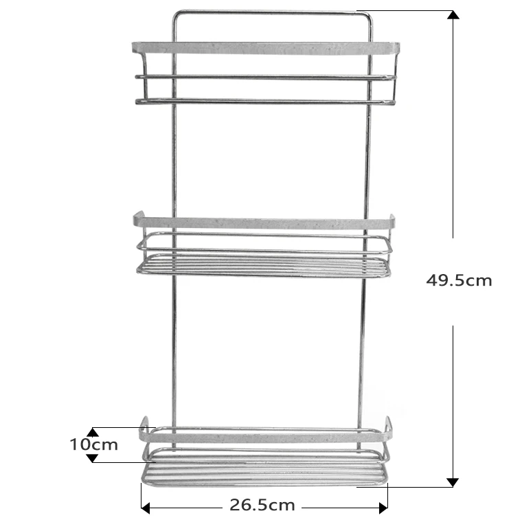 Стойка к ржавчине 3 уровня для ванной комнаты настенная полка для ванной комнаты металлическая проволока