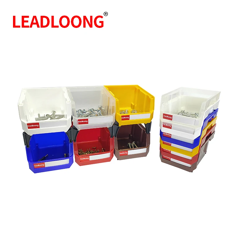 LEADLOONG V1 6pcs White Plastic Storage Box 13.5x10.5x7.6cm/5x4x3Inch Screws and TOOLS & HARDWARE Usage Bin