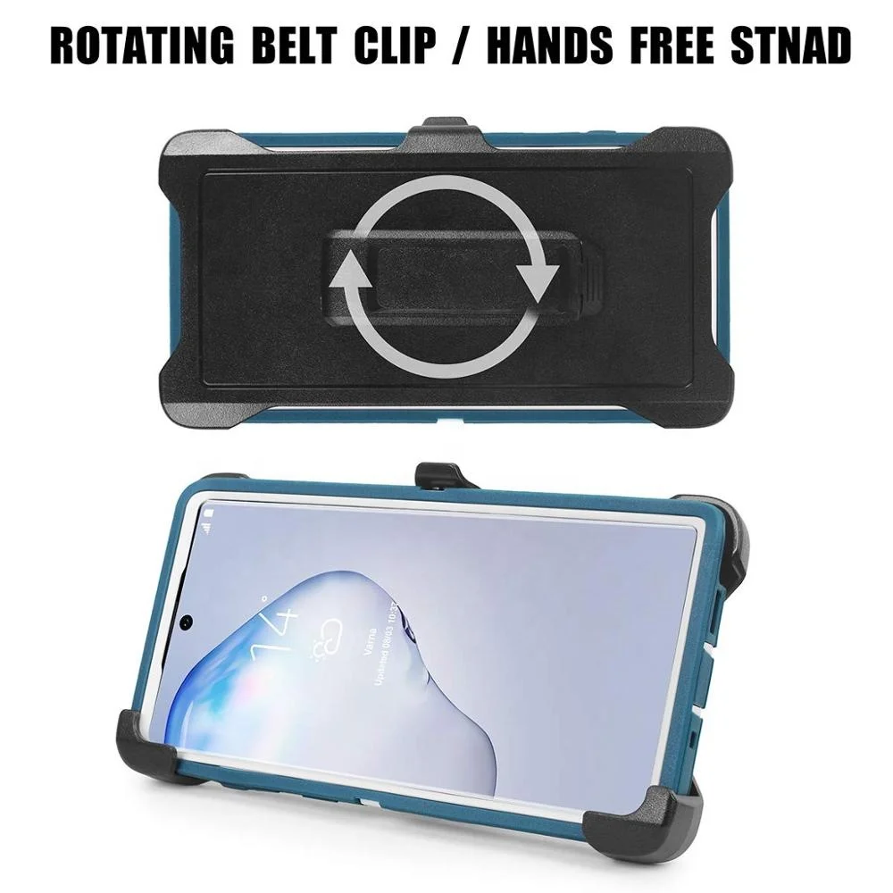 
Multi-Layer Military Heavy Duty Belt Clip Holster Stand Shockproof Defender Case Cover Compatible Samsung Galaxy Note 10 Plus 