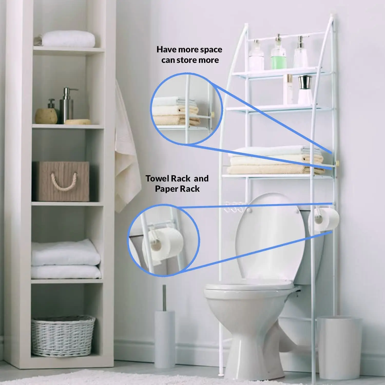 Cheap Storage Racks Toilet Washing Machine Rack Space Saver Shelf For Bathroom Corner Stand 3 Layer Space Saving Storage Rack