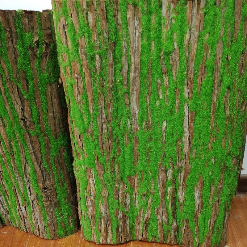 V-3024 Factory Directly High Simulation Artificial Tree Bark With Moss