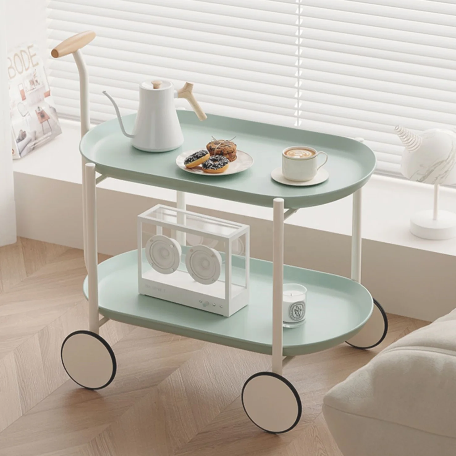 Coffee Table Gold Nordic Living Room Furniture Bed Bedside Accent Wood Plastic Metal Round Luxury Modern Coffee Side End Tables