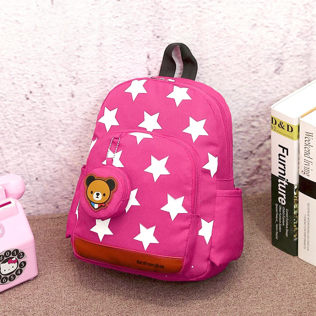 Fashion Star Bear Design Kindergarten Backpacks School Bags Wholesale Mini Cheap Kids Backpacks