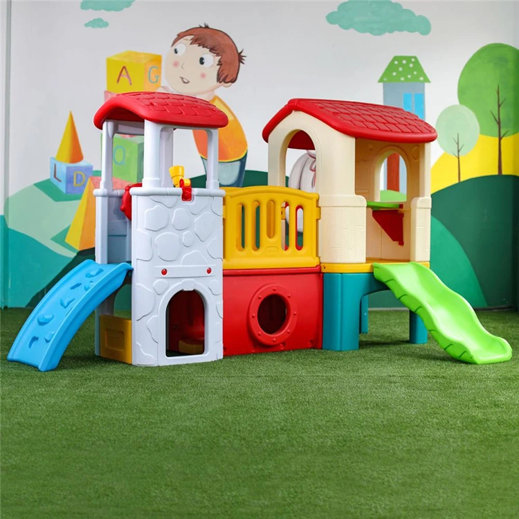  Multifunction Preschool Plastic Play House Outdoor Equipment Kids Slide Castle