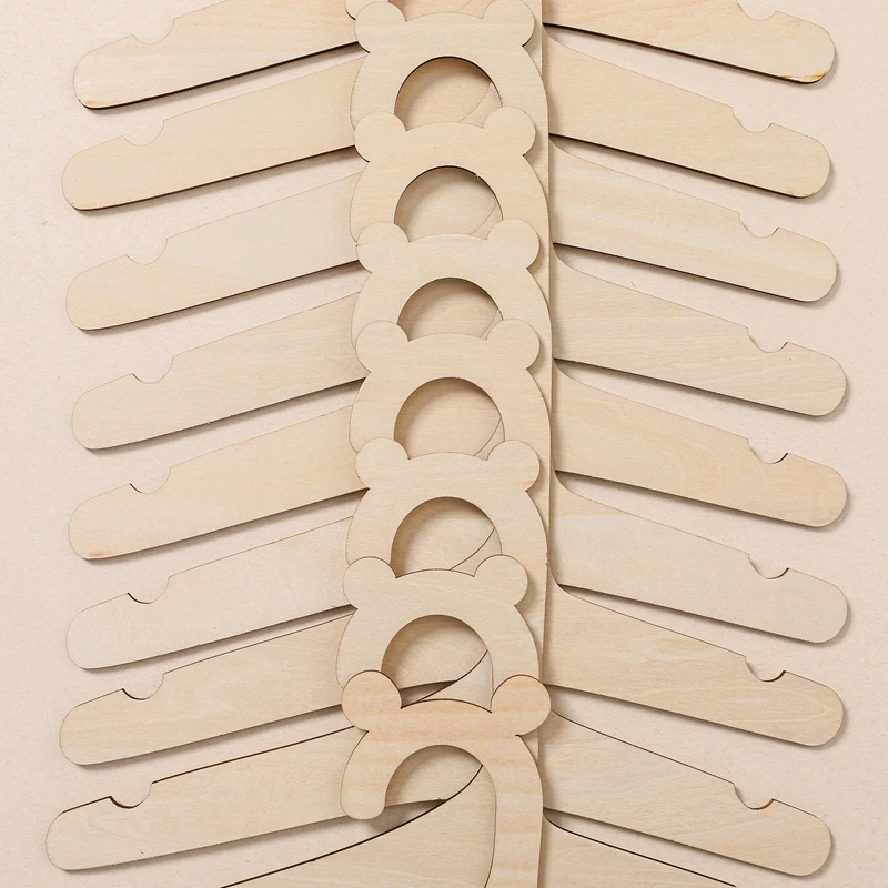Cute Animal Shape Wooden Cloth Hangers Natural Luxury Space Clothes Classical Triangle Hanger