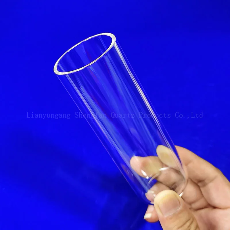 One end closed clear seal quartz glass tube for lamp