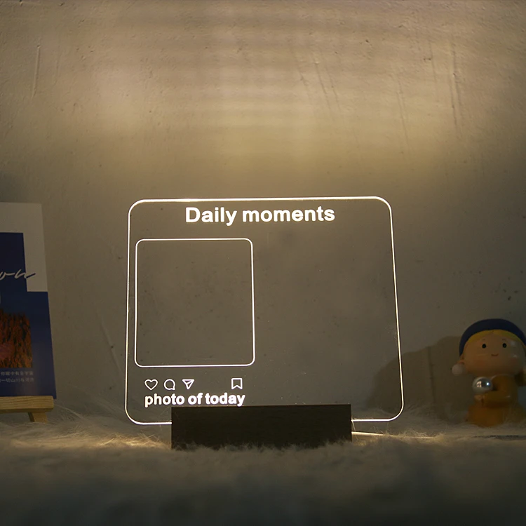 Wholesale Effect Acrylic 3d Decoration Writable Led Illusion Lamp With High Quality