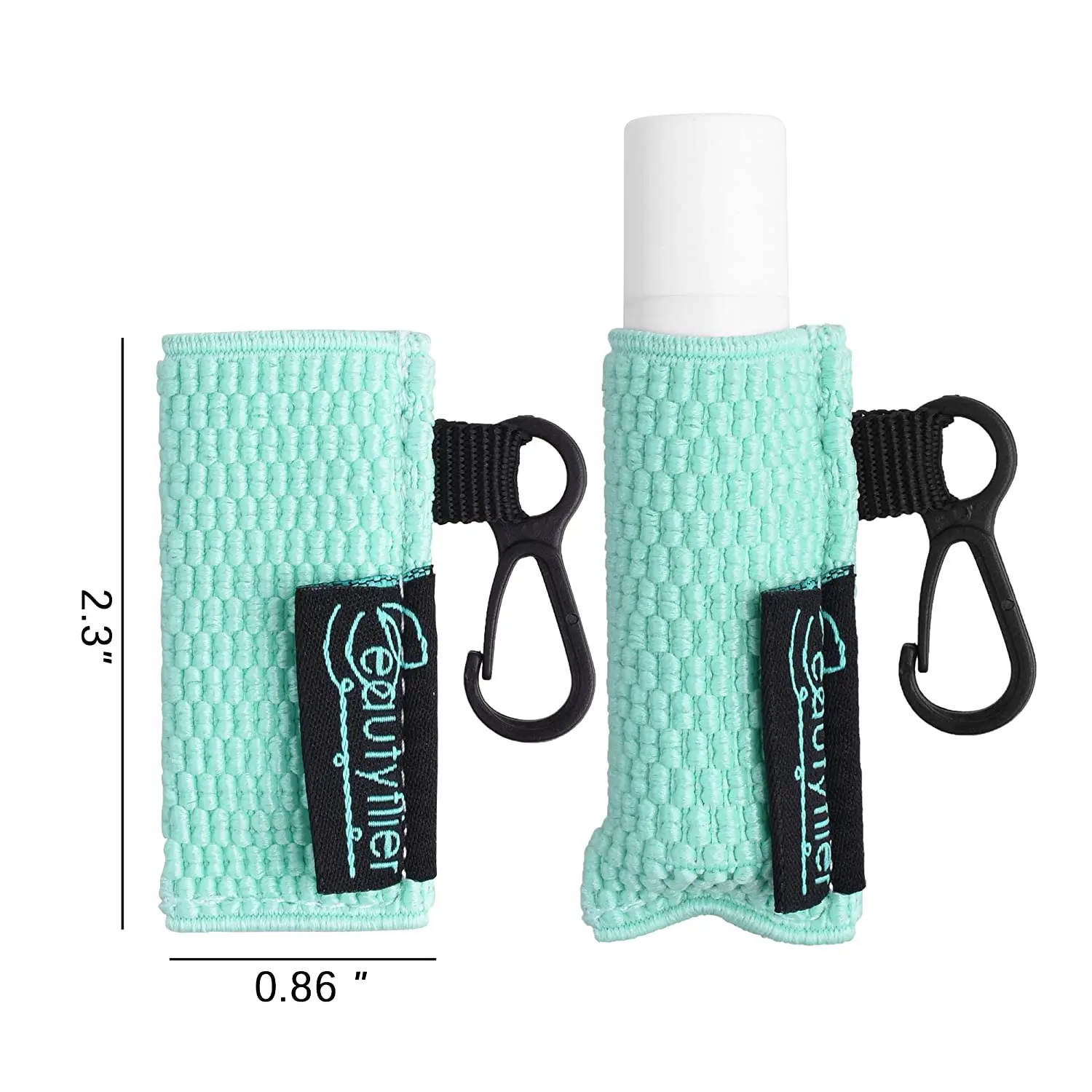 Clip-on Sleeve Chapstick Pouch Keychain Lipstick Holder Elastic Lip Balm Holster Travel Accessories