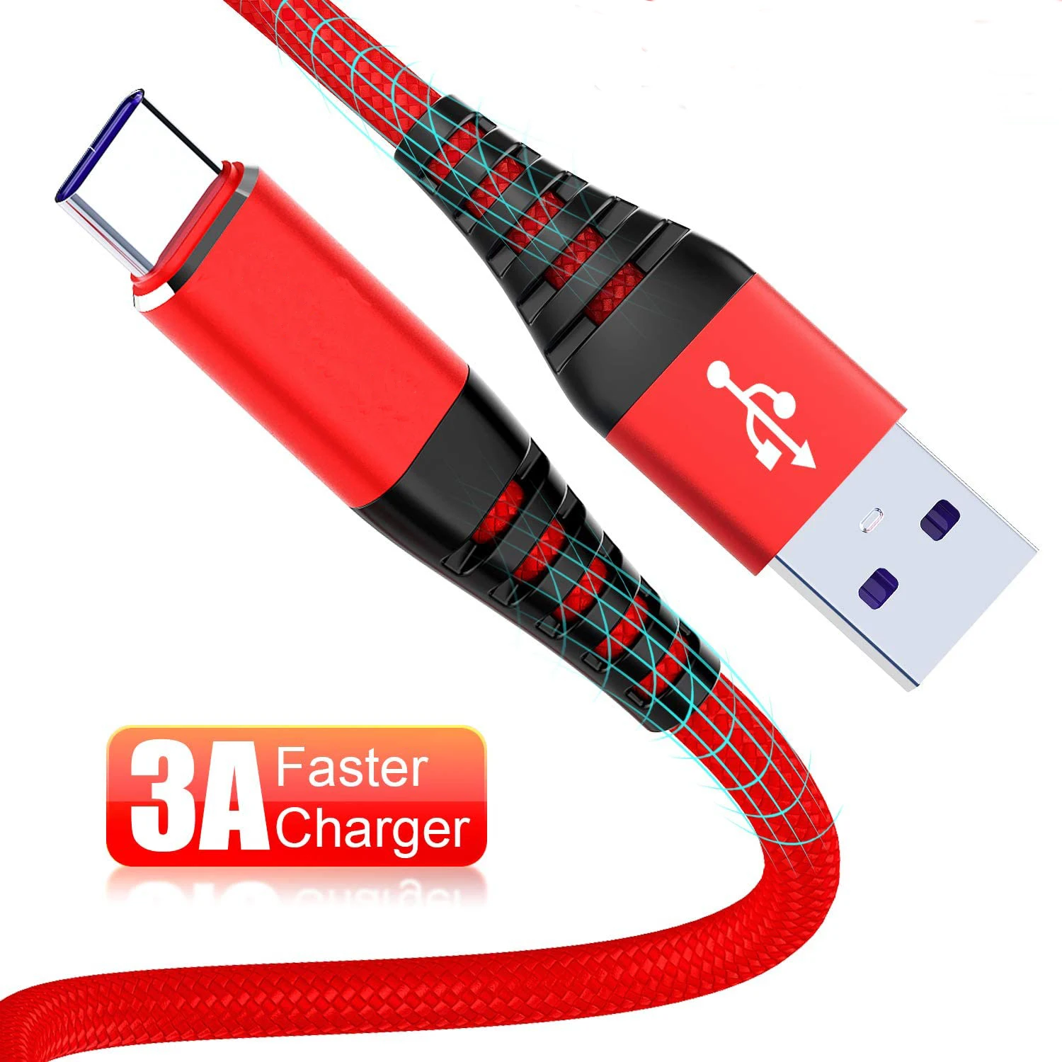 Amazon hot sale  3m  c type cable quick charge  type c data cable  fast charging usb  charger  type c fast cable