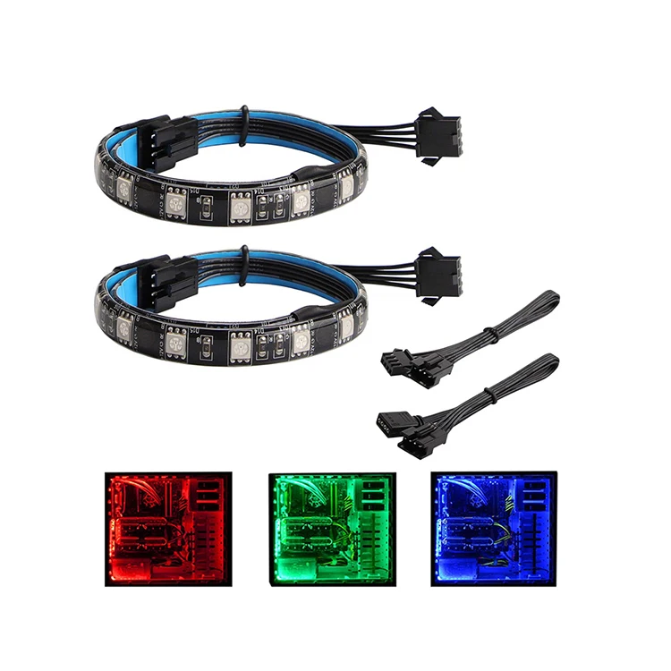 RGB LED Strip Light for Motherboard with 4 Pin RGB Header (+12V, G,R,B), Computer Case DIY Lighting for ASUS, Gigabyte, MSI
