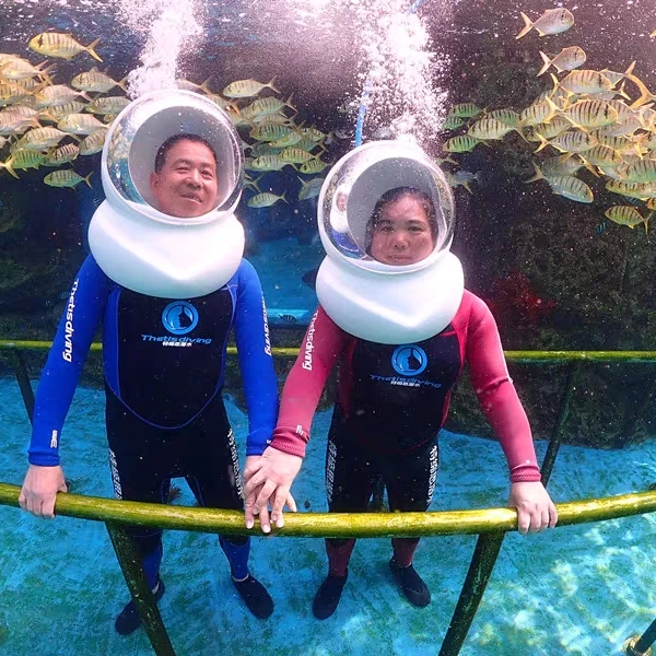 
set of 7 diving helmet Sea Helmet Dive at Ocean Park advanture sea Walk advanture 4 meter depth sea equipment 