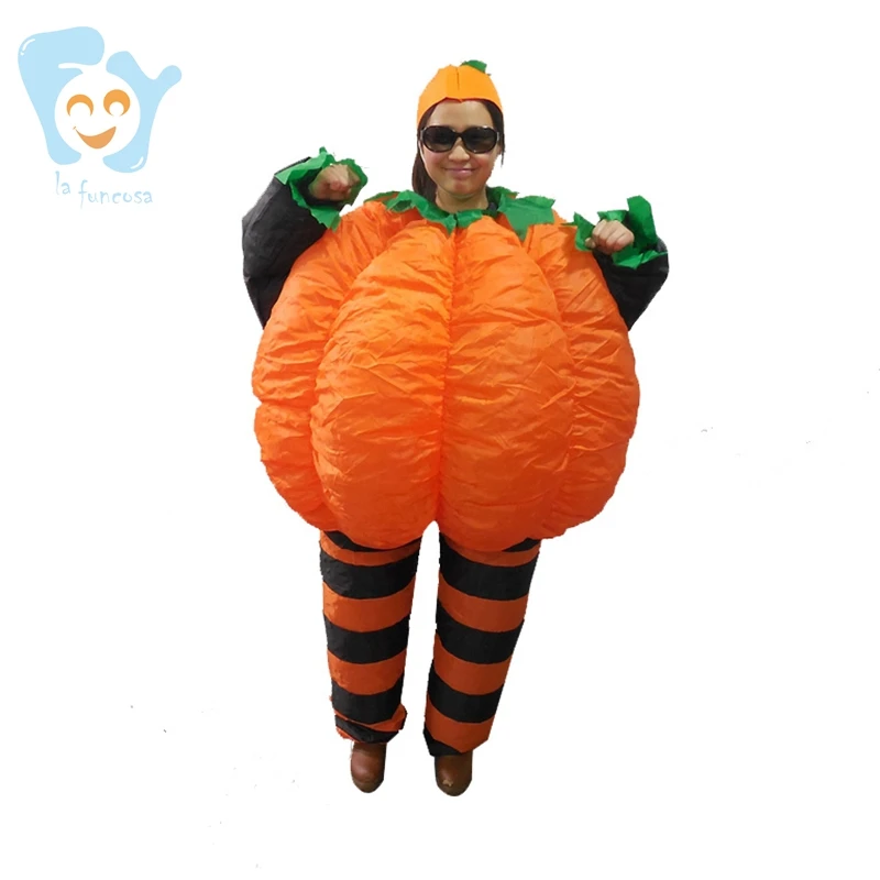 Мужской женский костюм на День Благодарения, Хэллоуин, костюм тыквы, костюм с воздушным раздувом, костюм с надувной тыквой