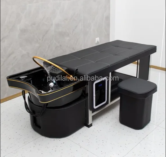 2024 trendy smart automatic headspa wash basin thai shampoo bowl bed chair for salon