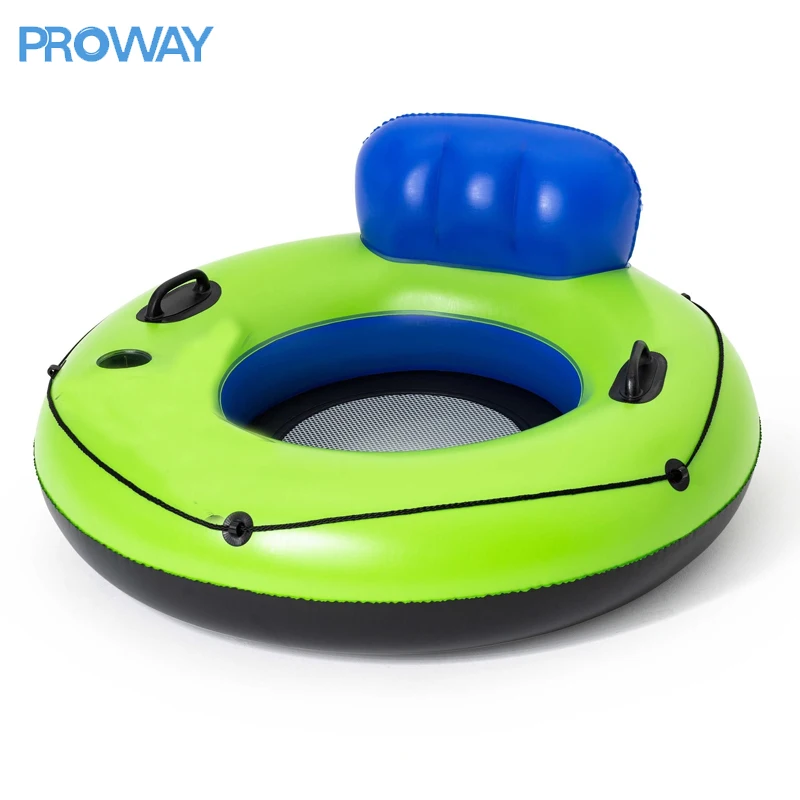 River Run 1 Singler Water Drifting Swimming Ring Inflatable River Tube Floating Tube Mat for 1 Person Custom