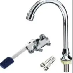 using in Laboratory hospital kitchen taps brass water flow adjustable foot pedal  tap