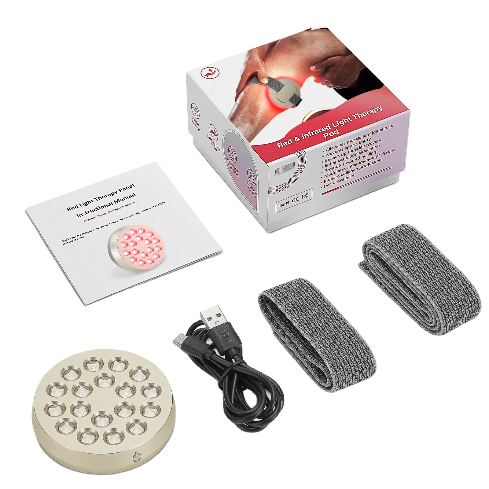 Portable Pulsed Led Professional Medical Neck Skin Infrared Heating Panel Red Light Therapy Equipment For Shoulder Nerve Damage