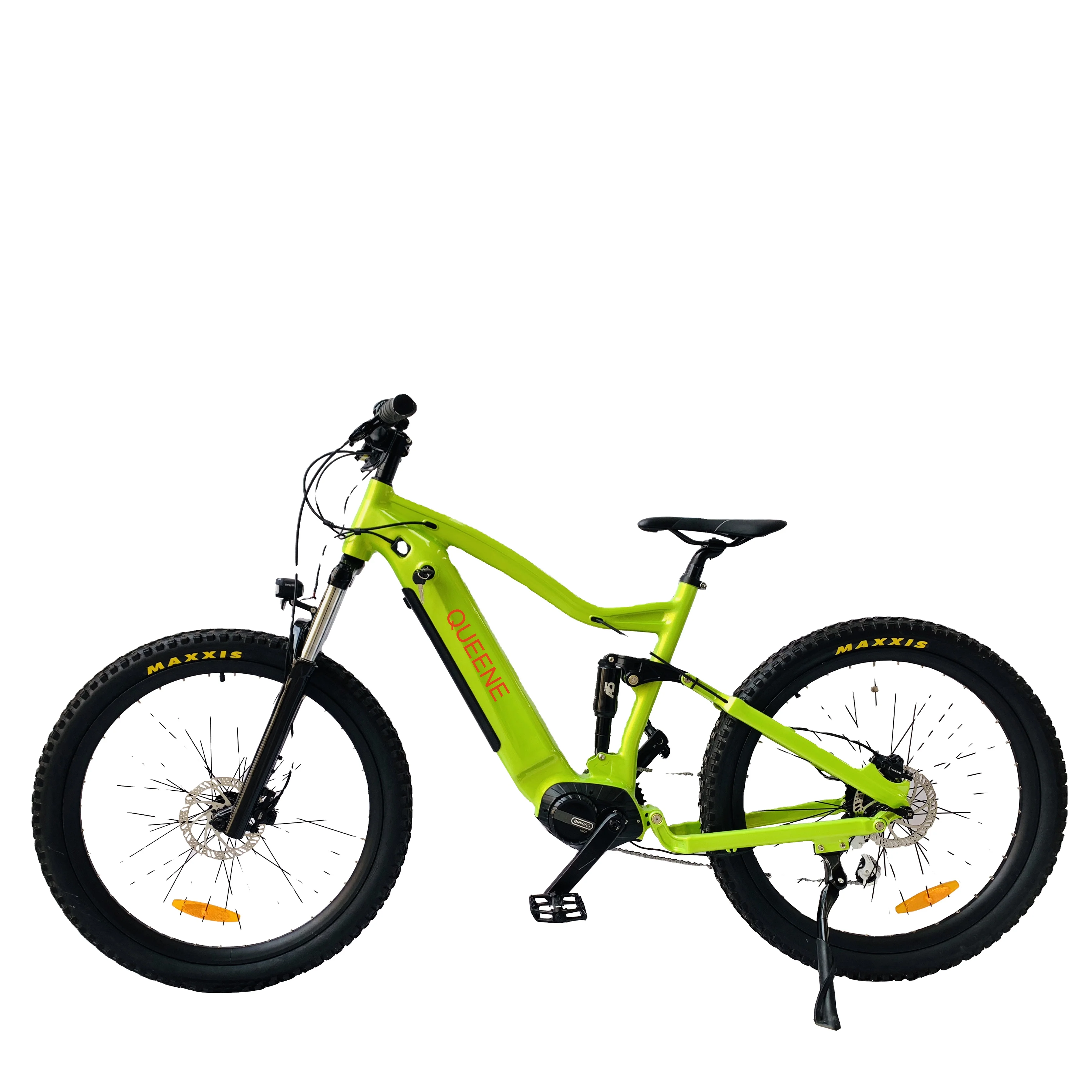 QUEENE/full Suspension Mid Drive Motor Mtb Mountain Bike Electric Bicycle