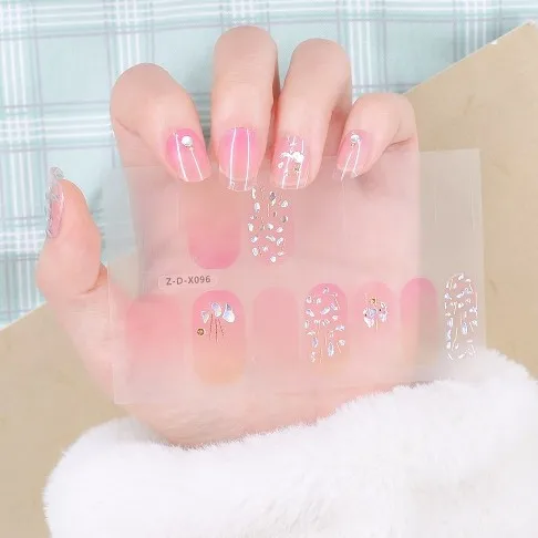 Tiktok Hot Sell Nail Sticker Colorful Series Stickers New Nail Enhancement Stickers For Nail Decoration