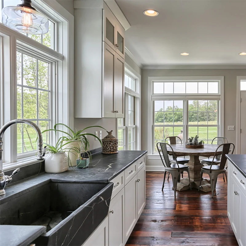 Classic integrated solid wooden kitchen cabinet designs modern luxury usa rta white shaker style modular wood kitchen cabinets