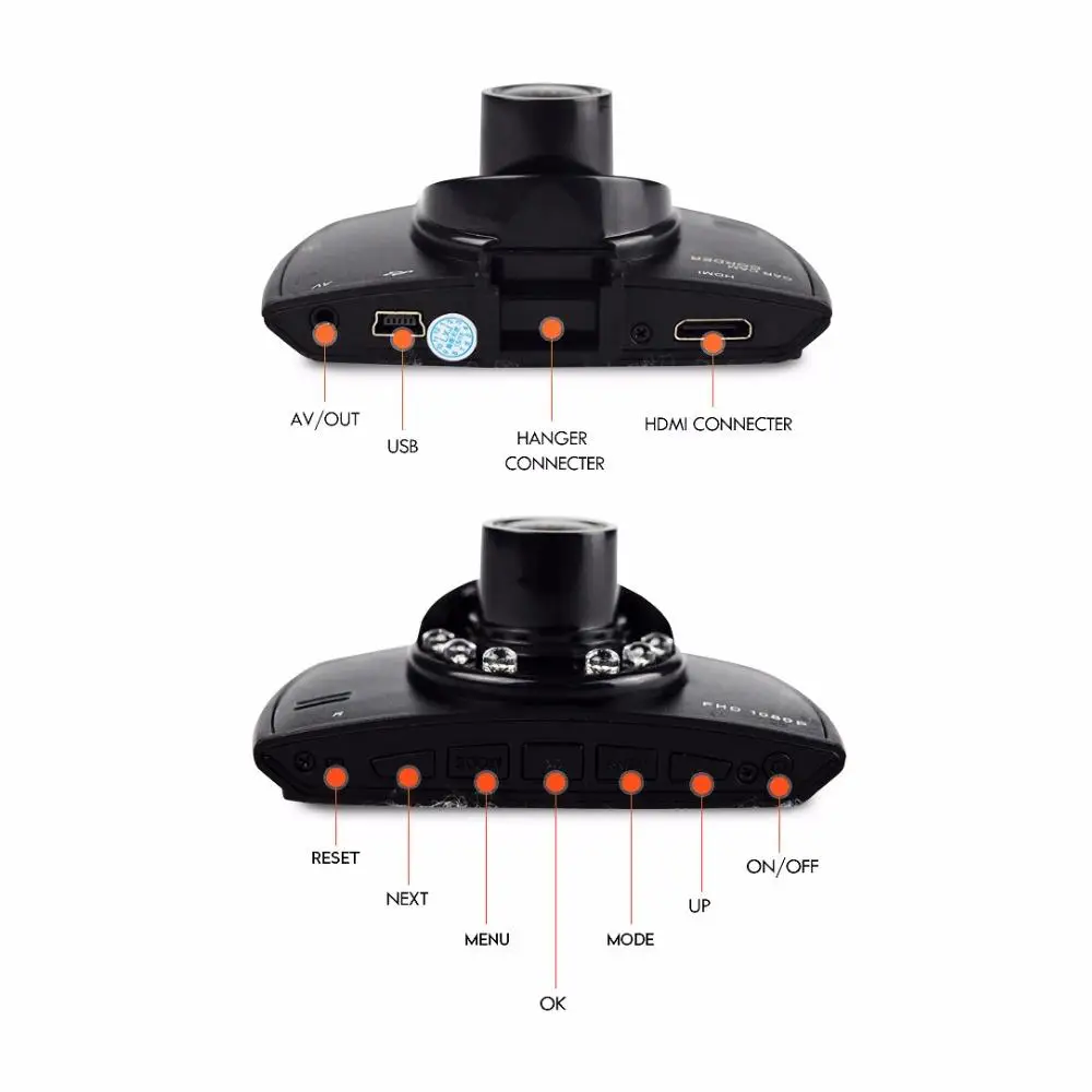  2 7 дюймовый ЖК-экран автомобильная видеокамера G30 Автомобильный DVR видеорегистратор с разрешением Full HD 1080P ночного видения в режиме циклической записи