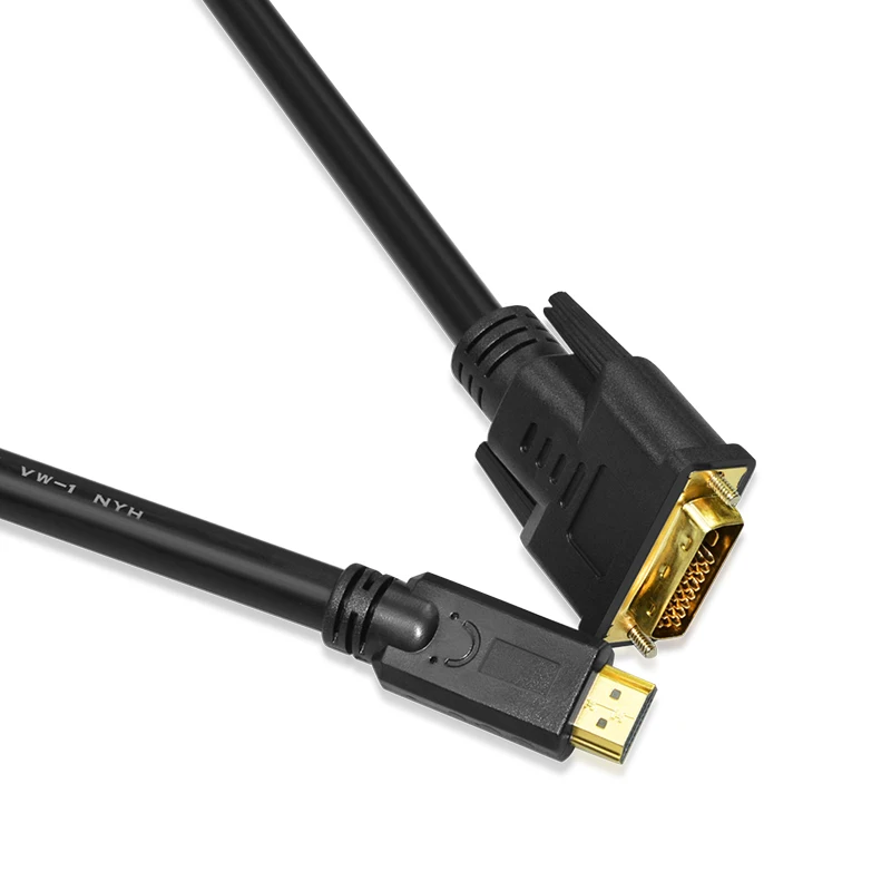High Speed HDMI TO DVI Cable with Ethernet Support 4K 60hz 30hz 2160P Hd 2.0Cable for HDTV Projector pvc Gold plated