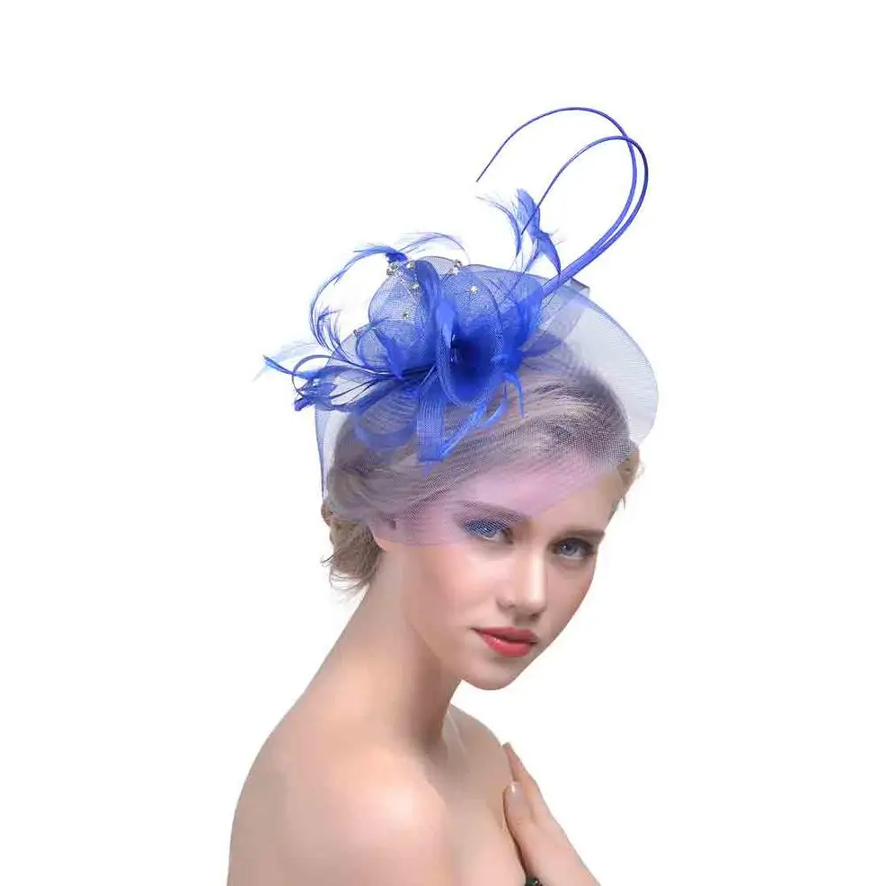 Новейшая женская шляпа, Свадебная вуалетка, шляпа, Черная Женская церковная шляпа, шляпы для чайной вечеринки, головной убор с перьями